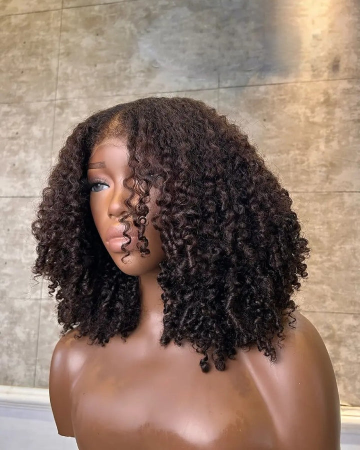 Glueless Luxurious Curls HD Lace Closure With 4C Kinky Edges Pre-cut Wig