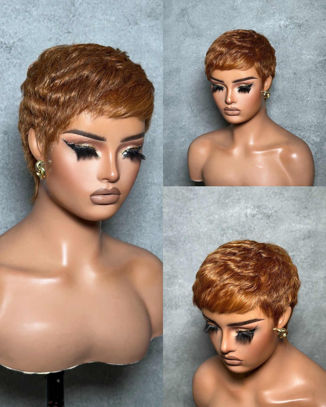 Full Lace Pixie Cut Wig 100% Human Hair