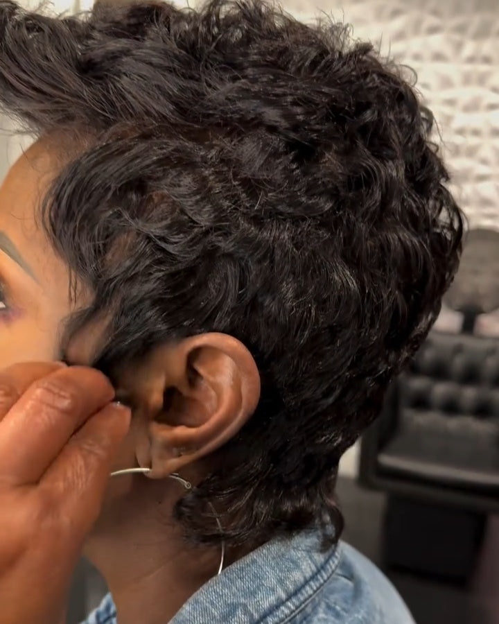 Short Hairstyle Curly Hair Full Lace Wig