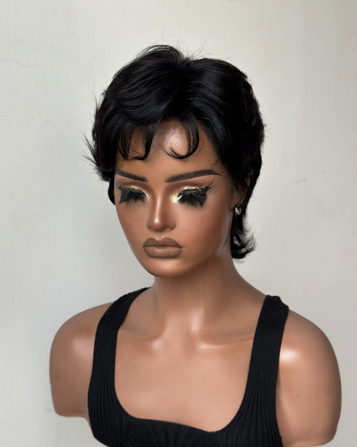 Vintage Flair Feathered Mullet 13x6 Lace Wig with Wispy Bangs