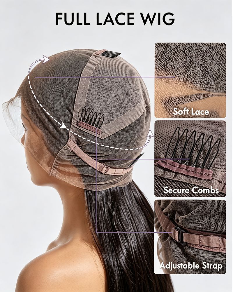 Side Parted Short Full Lace Human Hair Wig