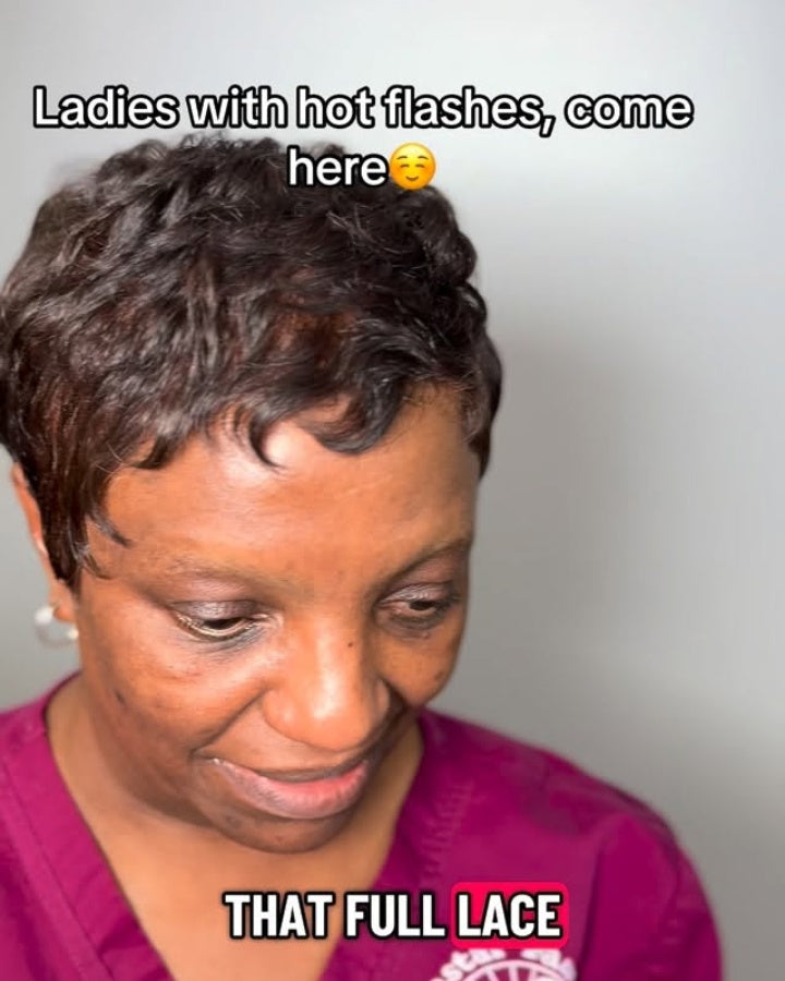 Side Part Short Full Lace Pixie Wig