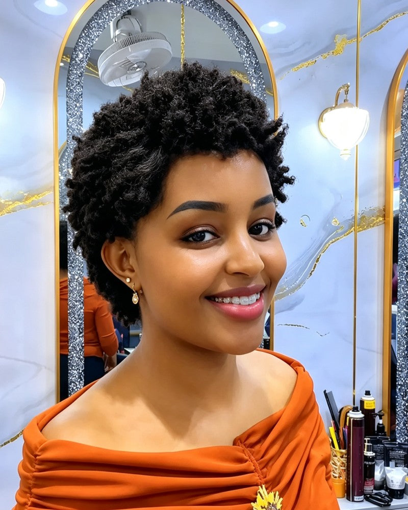 Full Lace Short Twist Out Afro Pixie Wig
