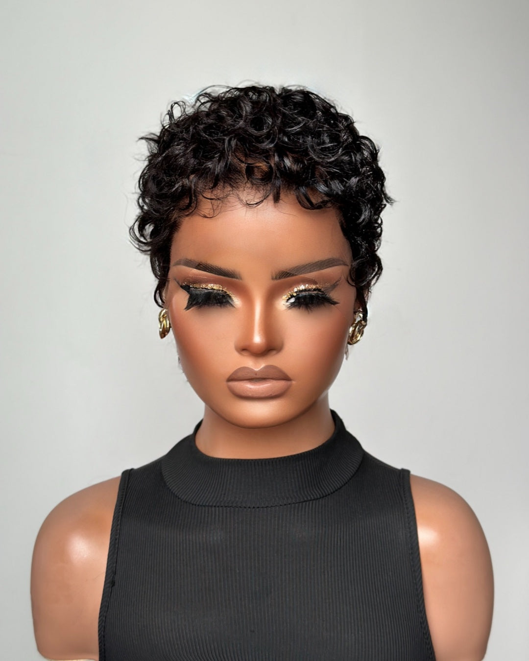 Wet Wave Curls Pixie Cut Full Lace Wig Human Hair