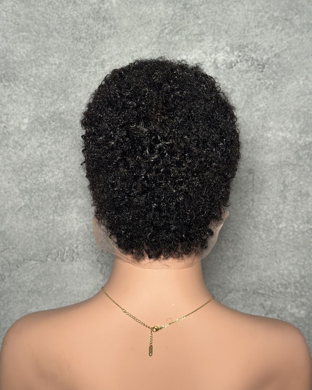 Full Lace Side Part Curly Pixie Cut Wig With Drawstring