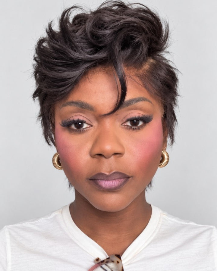 Freeform Side Part Pixie 13x6 Lace Wig with Tousled Layers