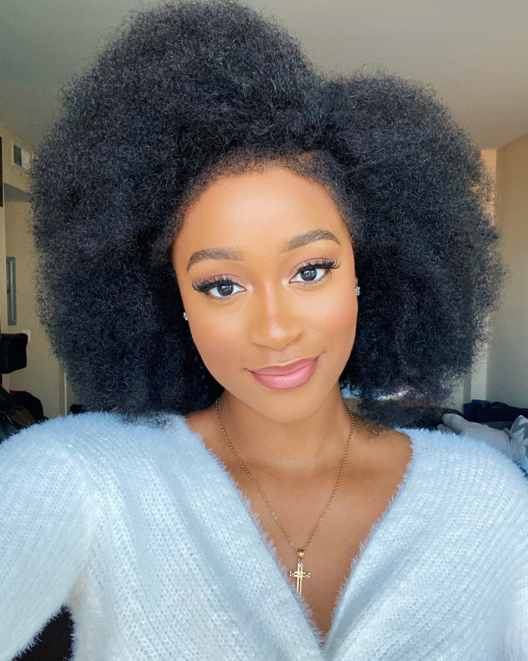 Afro Kinky Curly With Kinky Edges 13x4 HD Lace Front Bob Wig