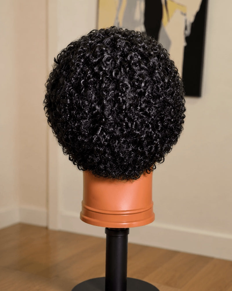 Black Mimi Curly Pixie 13x4 Lace Front Wig