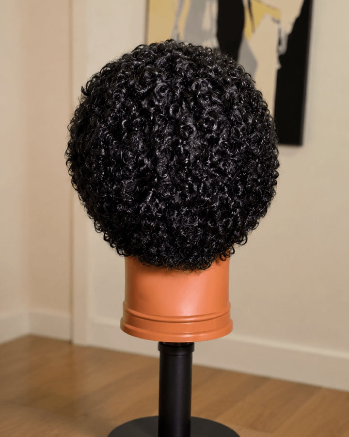 Black Mimi Curly Pixie 13x4 Lace Front Wig