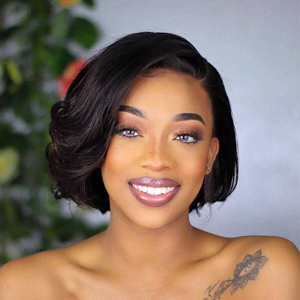 Side Part Layered Wave Bob 13x4 Lace Frontal Wig