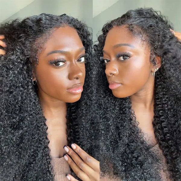 Lace Frontal Realistic Kinky Curly Hairline Wig