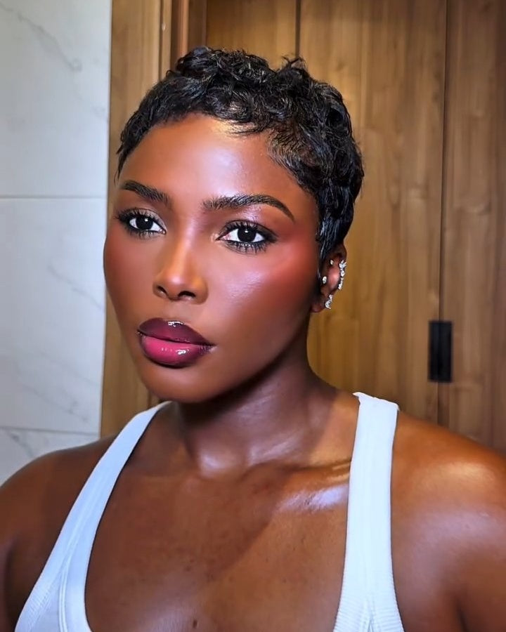 Full Lace Wave Curls Short Pixie Cut Wig 100% Human Hair