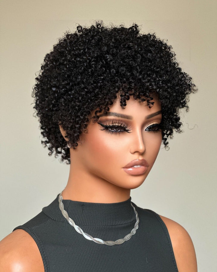 Ultra Natural Lightweight Bouncy Curly Bangs Wig