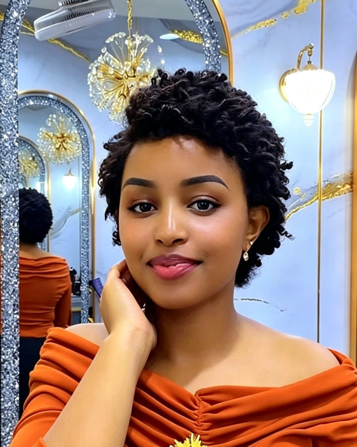 Full Lace Short Twist Out Afro Pixie Wig