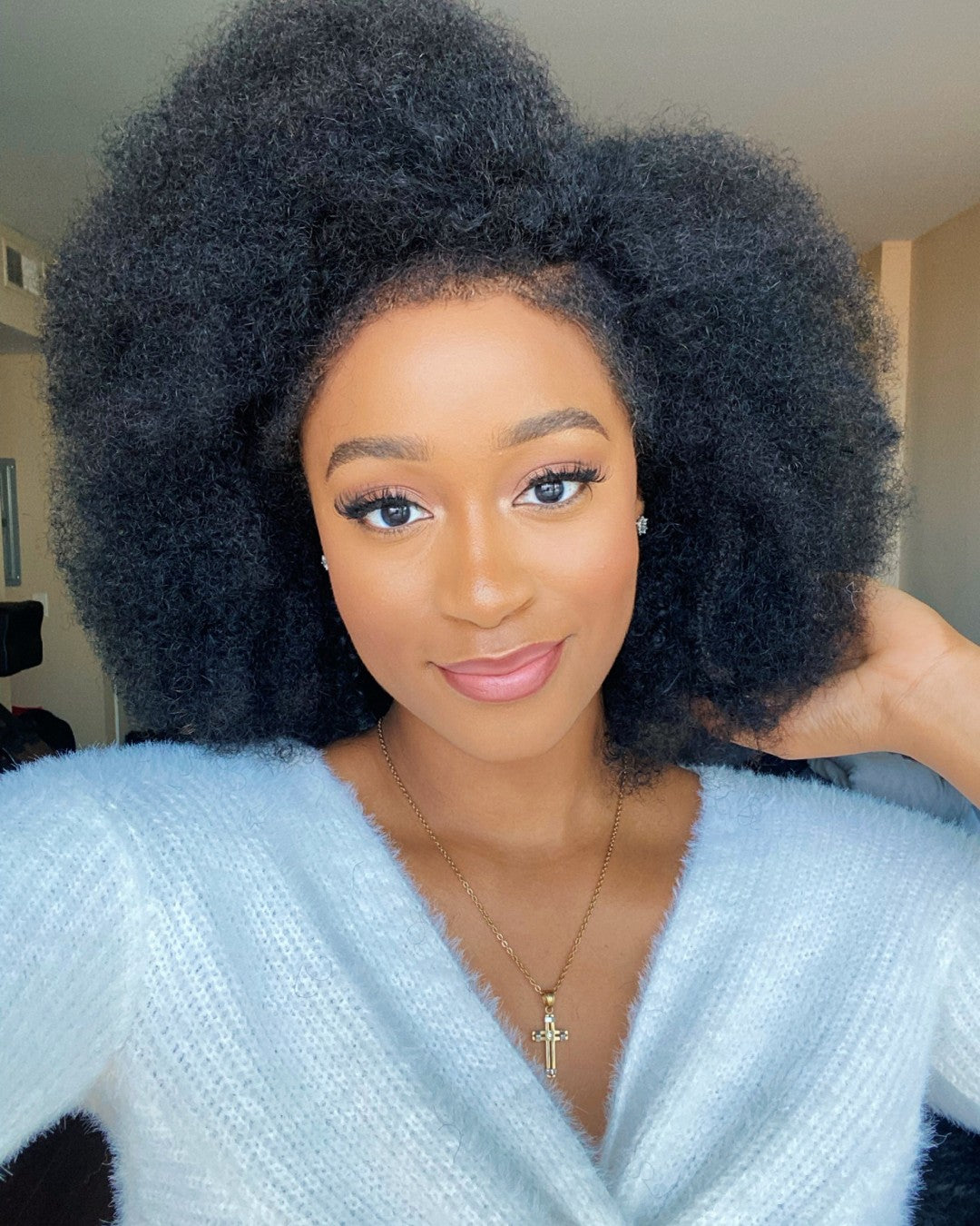 Afro Kinky Curly With Kinky Edges 13x4 HD Lace Front Bob Wig