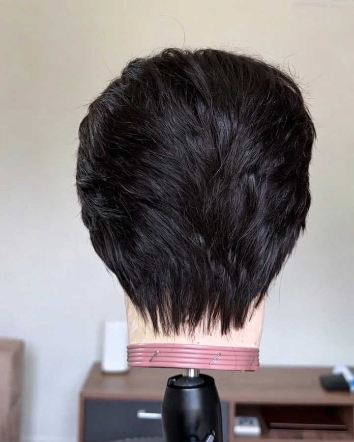 Pixie Cut 13x4 Front Lace Wig With Bangs