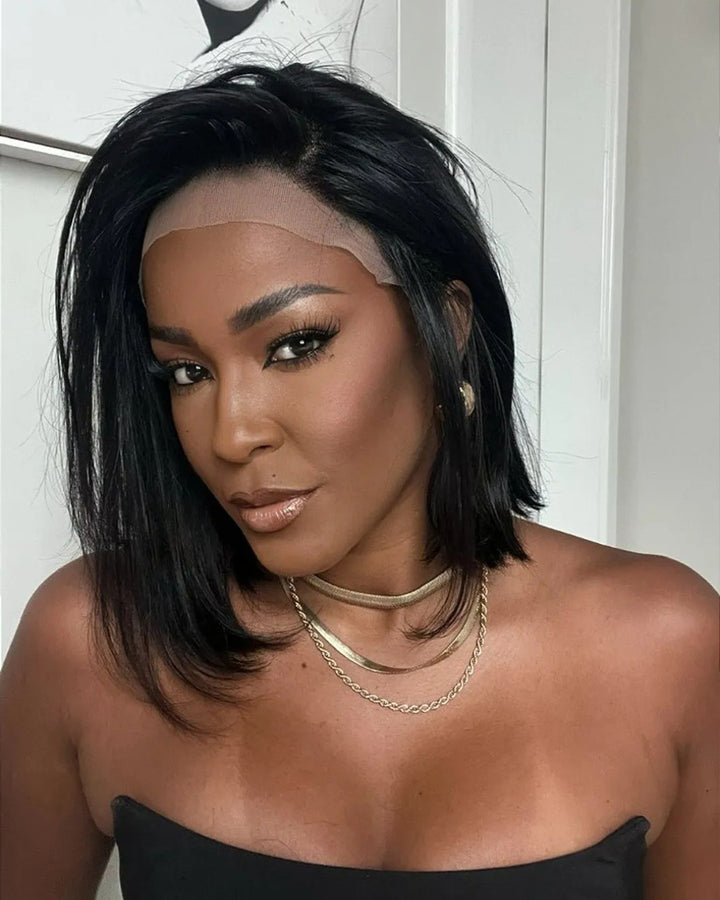 Short Middle Parted Straight 13x4 Lace Front Wig