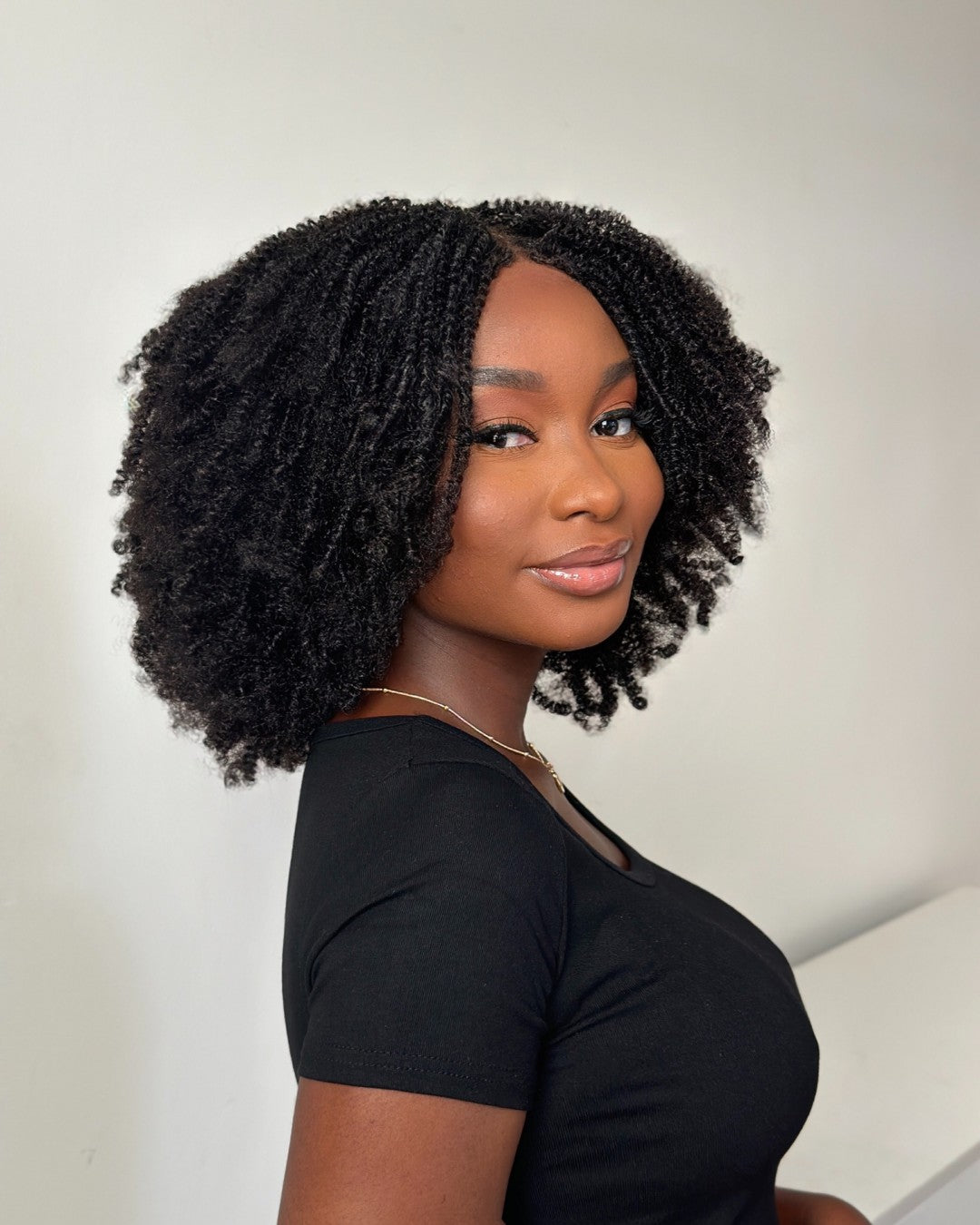 Full Lace Knotless Twist Microlocs Boho Wig