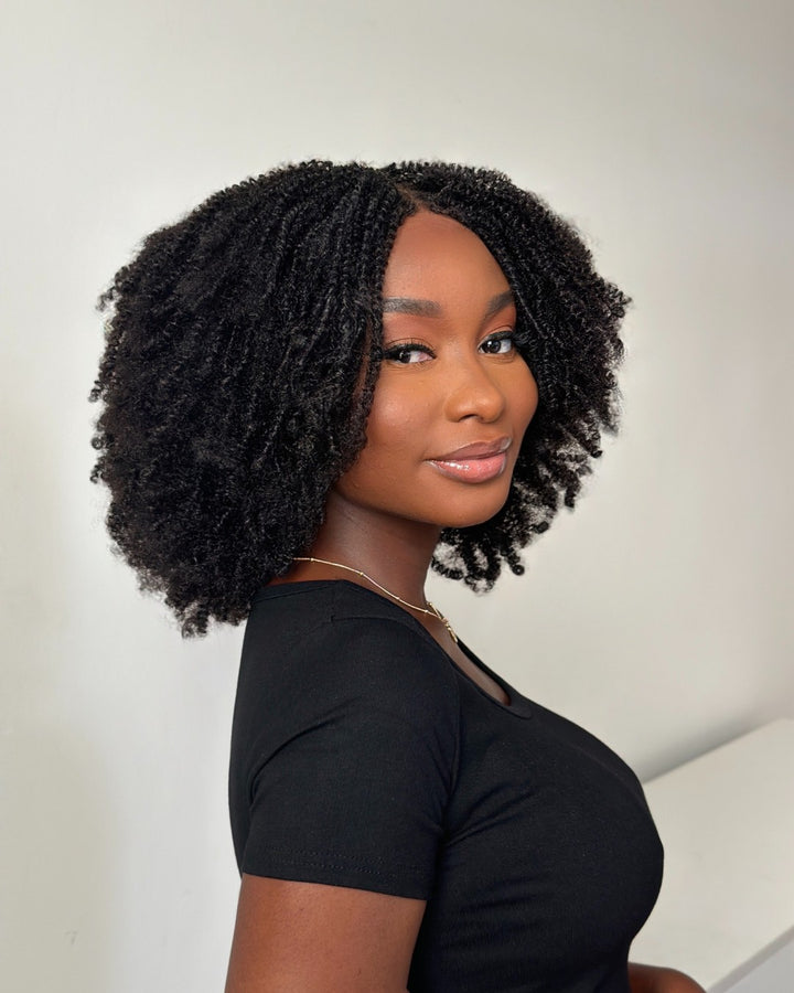 Full Lace Knotless Twist Microlocs Boho Wig