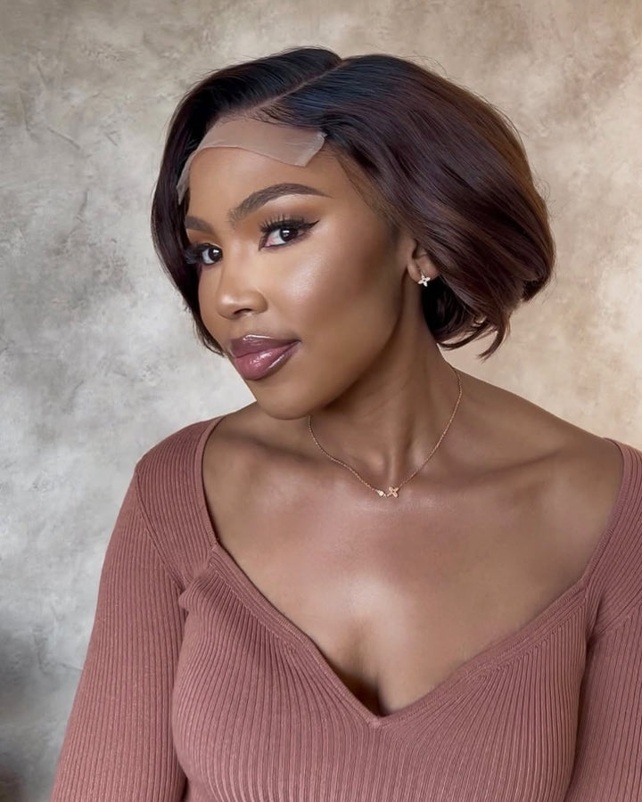 Layered Double Drawn Straight 5x5 Lace Closure Wig