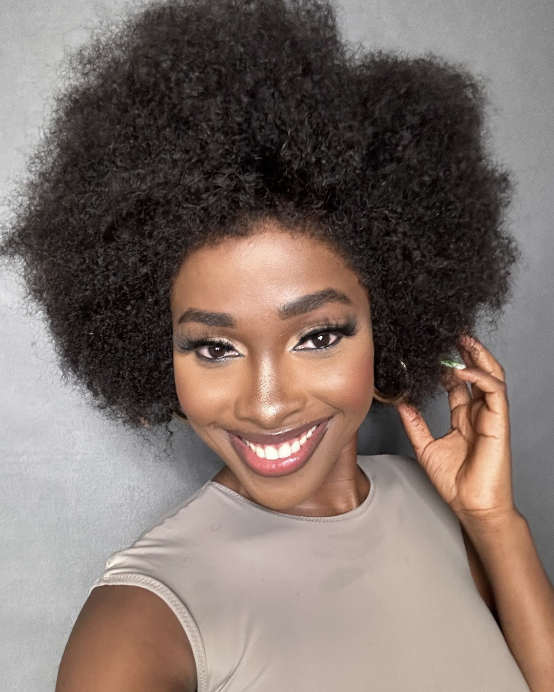 Afro Kinky Curly With Kinky Edges 13x4 HD Lace Front Bob Wig