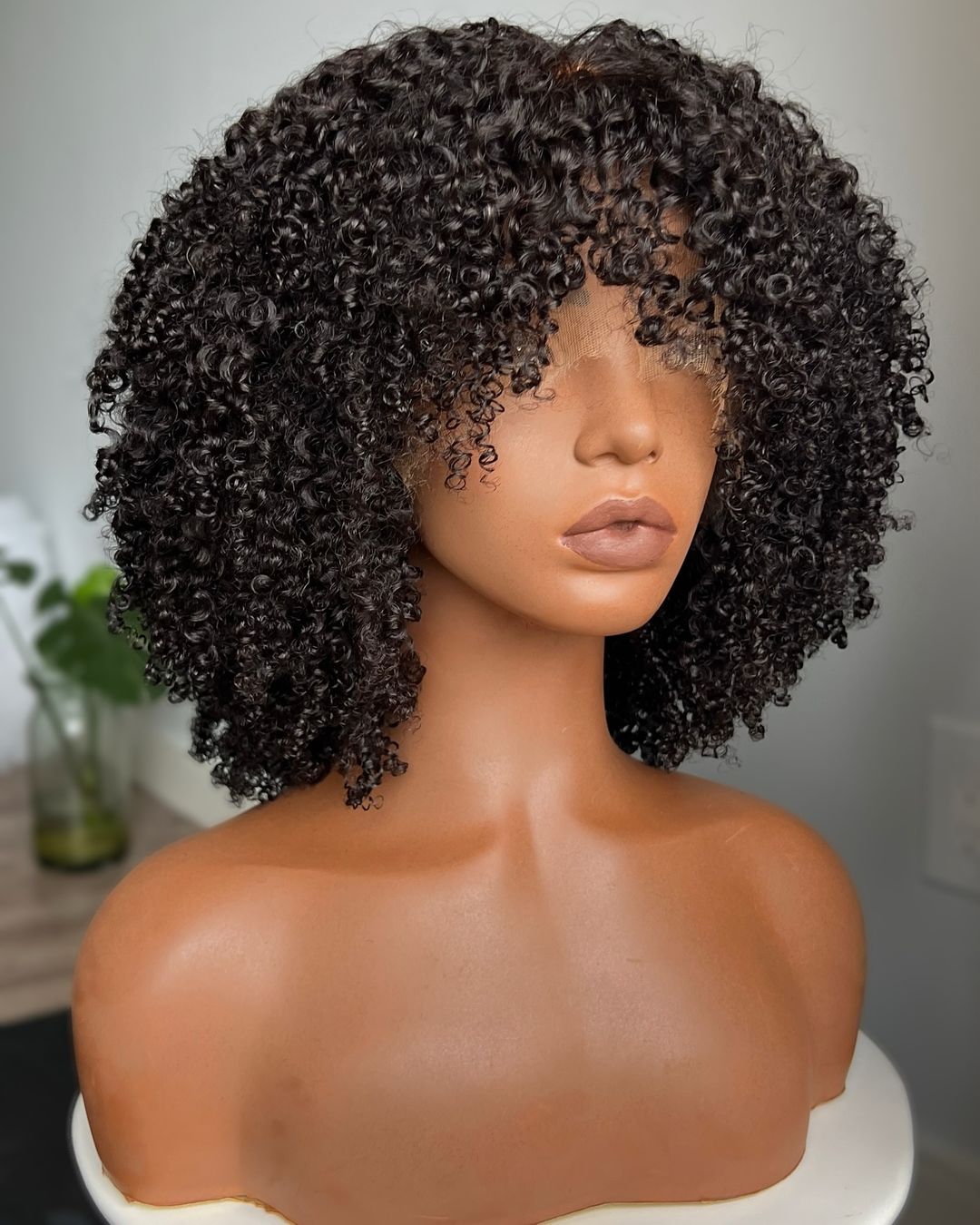 Human Hair Afro Curly 13x4 Lace Front Wig