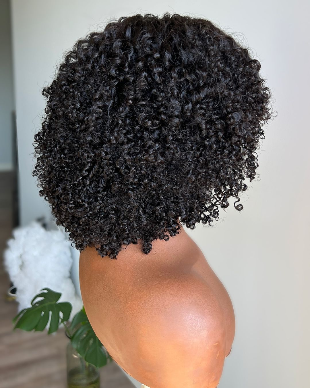 Human Hair Afro Curly 13x4 Lace Front Wig