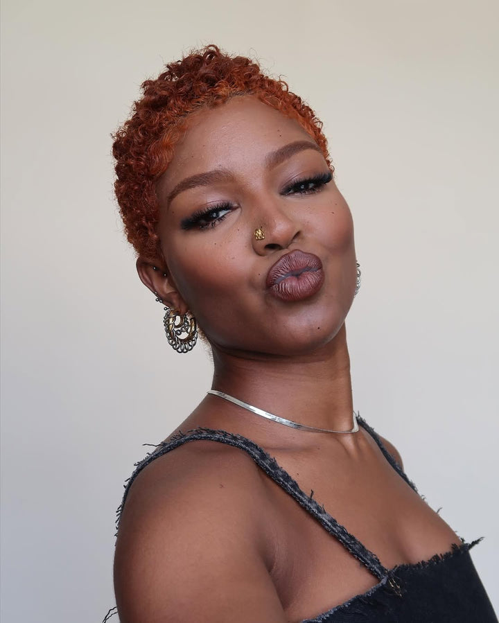 Full Lace Minimal Curly Afro Pixie Cut Wig With Drawstring