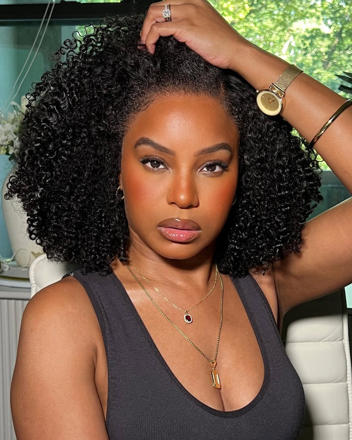 Natural Realistic Kinky Curly Hairline 13x4 Lace Wig