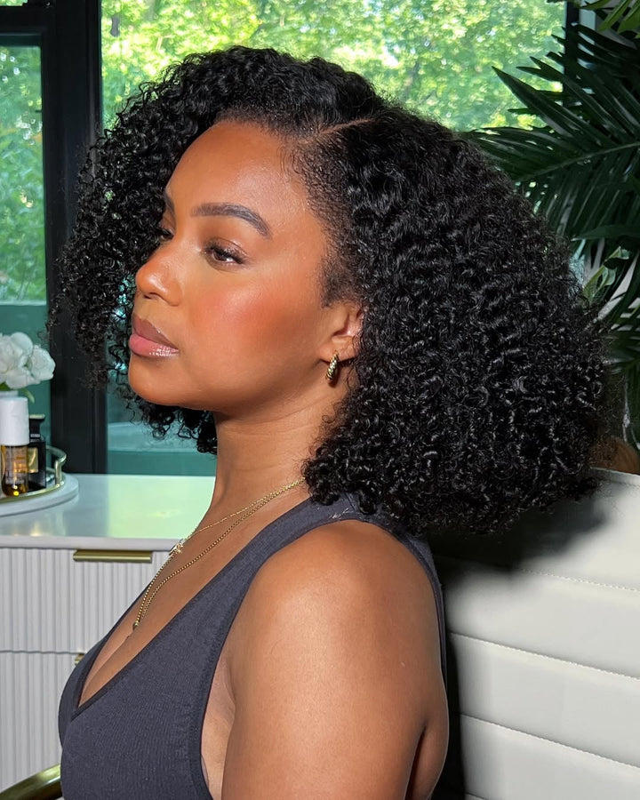 Natural Realistic Kinky Curly Hairline 13x4 Lace Wig