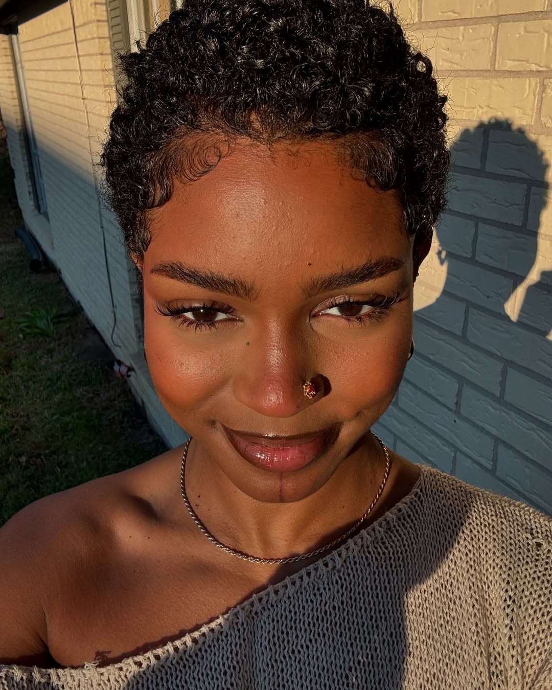 Full Lace Minimal Curly Afro Pixie Cut Wig With Drawstring