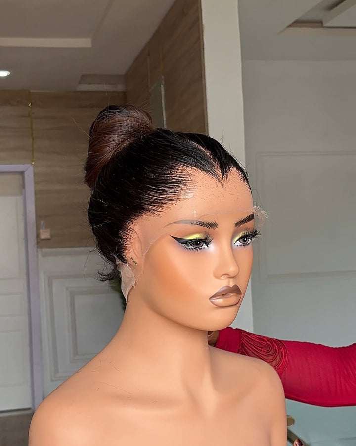 Brown 360 Lace Front Straight Hair Wig