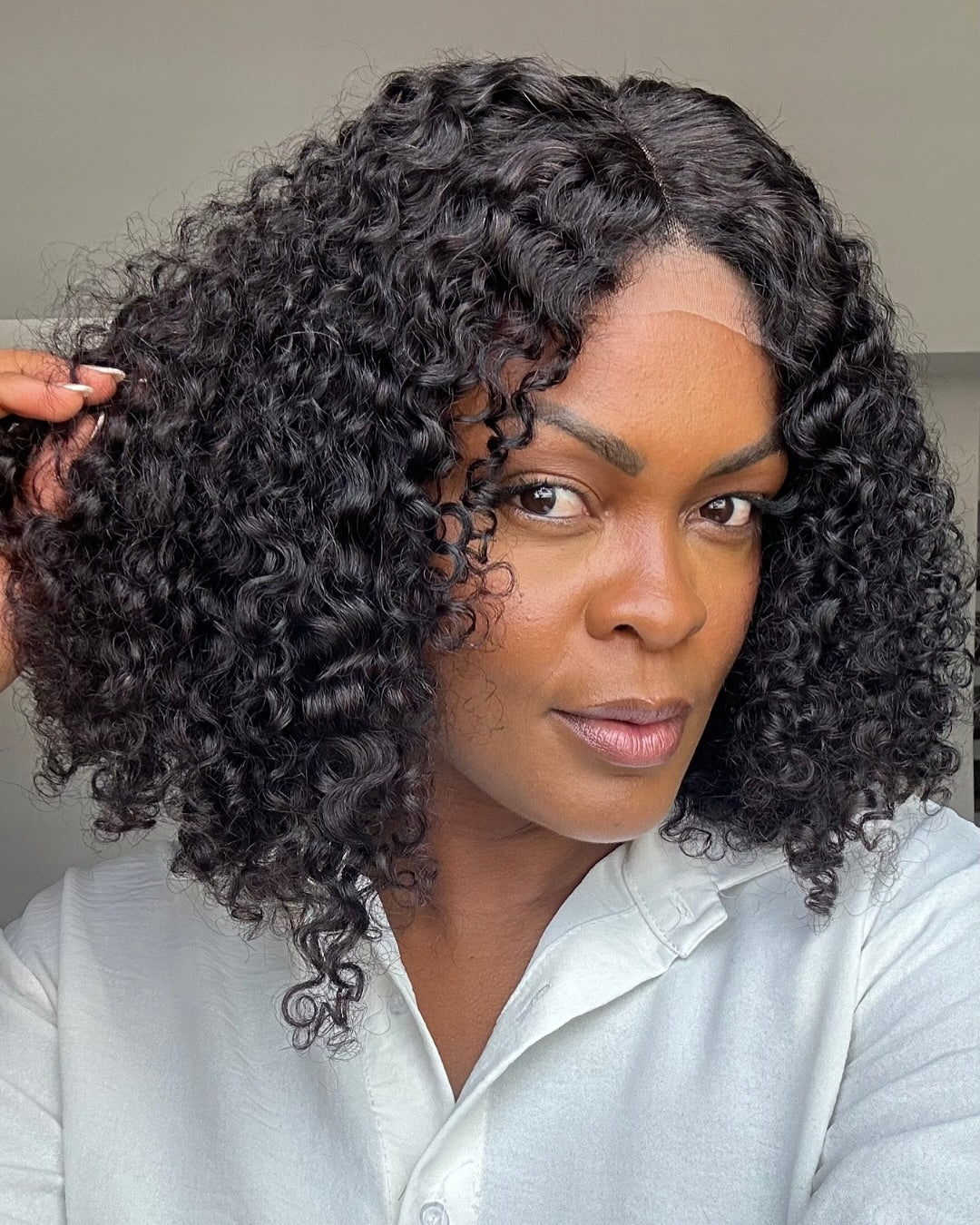 Kinky Curly Short 5x5 Lace Closure Wig Human Hair Wig