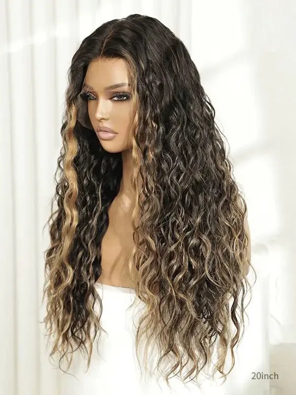 Light Brown Curly 13x4 Lace front Wig