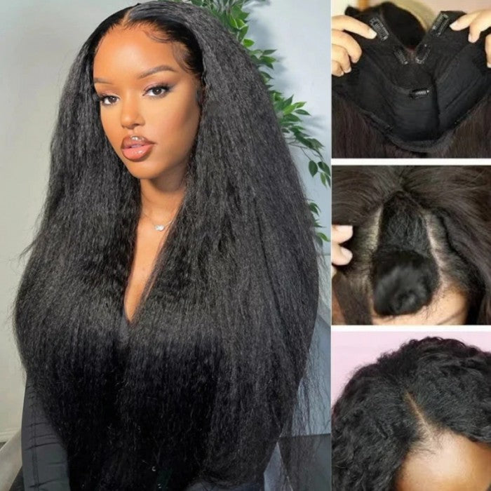 Protective Glueless V Part Wig 100% Human Hair