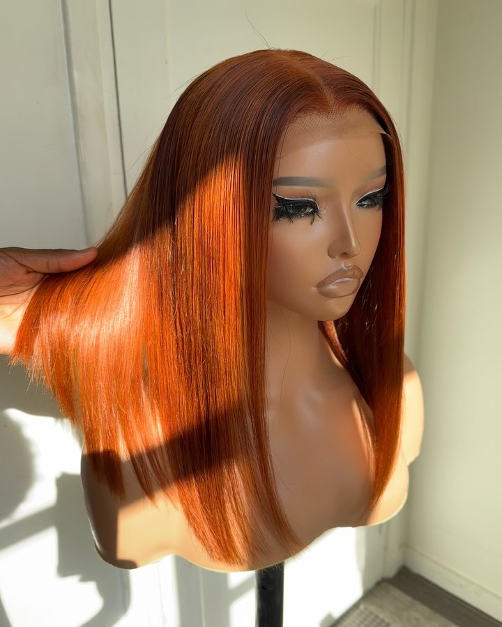 Ginger Orange Straight 13x4 Lace Frontal Wig