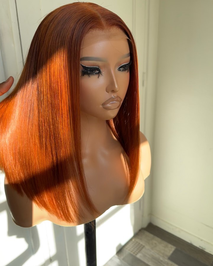 Ginger Orange Straight 13x4 Lace Frontal Wig