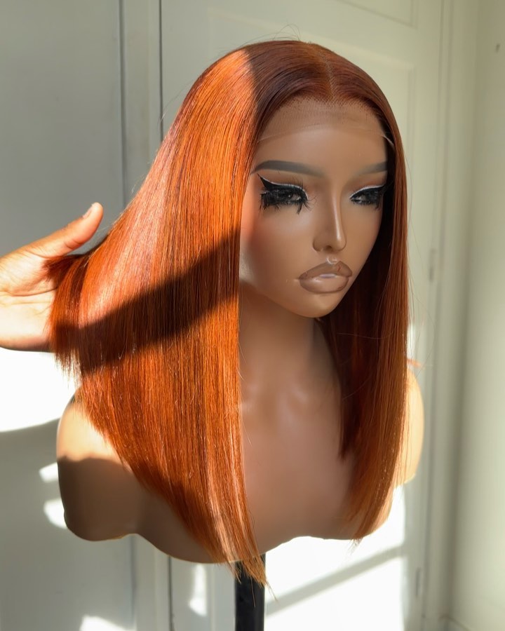 Ginger Orange Straight 13x4 Lace Frontal Wig