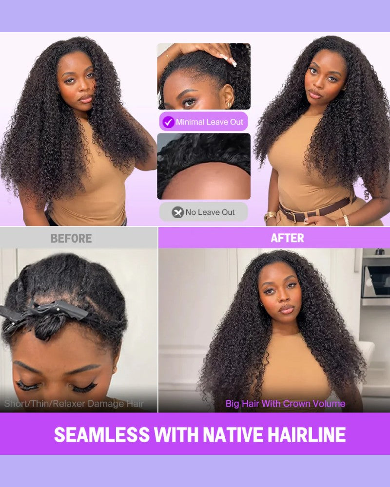 Kinky Coilys Adjustable Drawstring Half wig