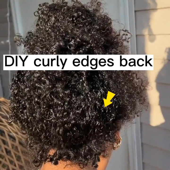 13x4 Lace Frontal And Back Realistic Curly Edge Wig