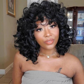 13x4 Lace Frontal Big Loose Curly Bob Wig