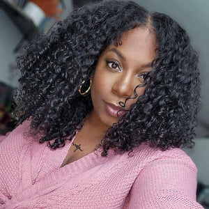 Natural Realistic Kinky Curly Hairline Wig