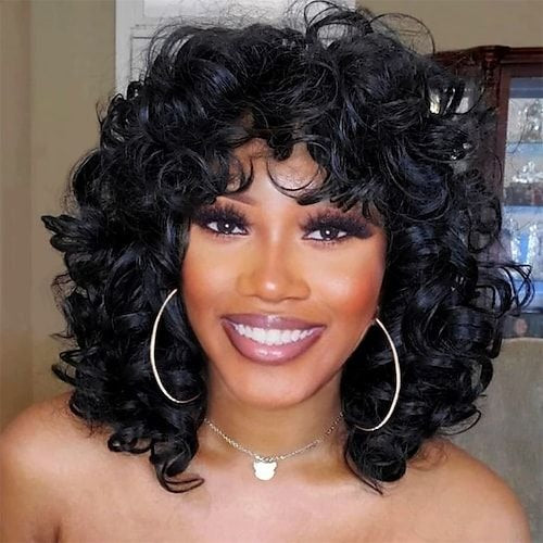 13x4 Lace Frontal Big Loose Curly Bob Wig