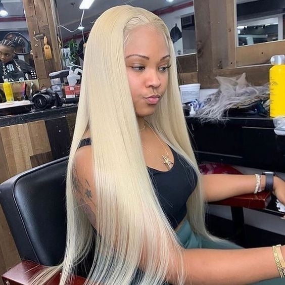 13x4 Lace Frontal 613 Blonde Straight Wig